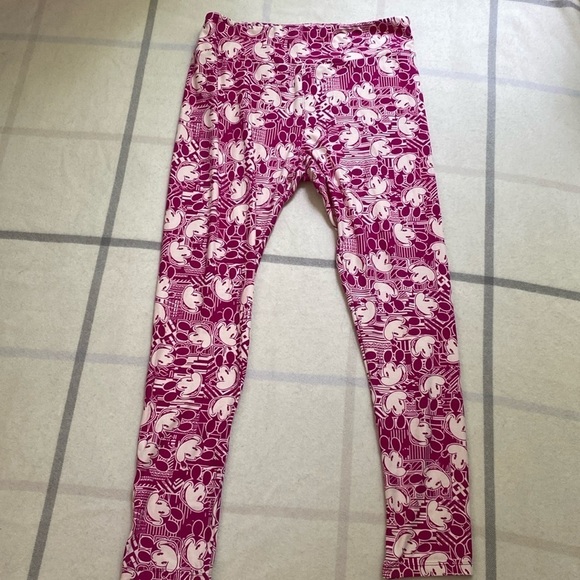 LuLaRoe Purple Mickey Mouse Leggings Size Tall & Curvy XL - Picture 2 of 10